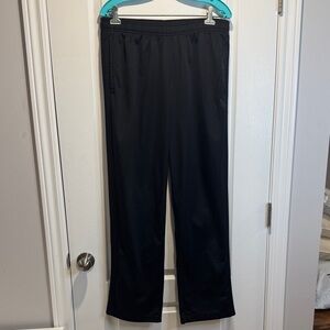 422-Adidas Mens Essentials 3-Stripes Open Hem Track Pants